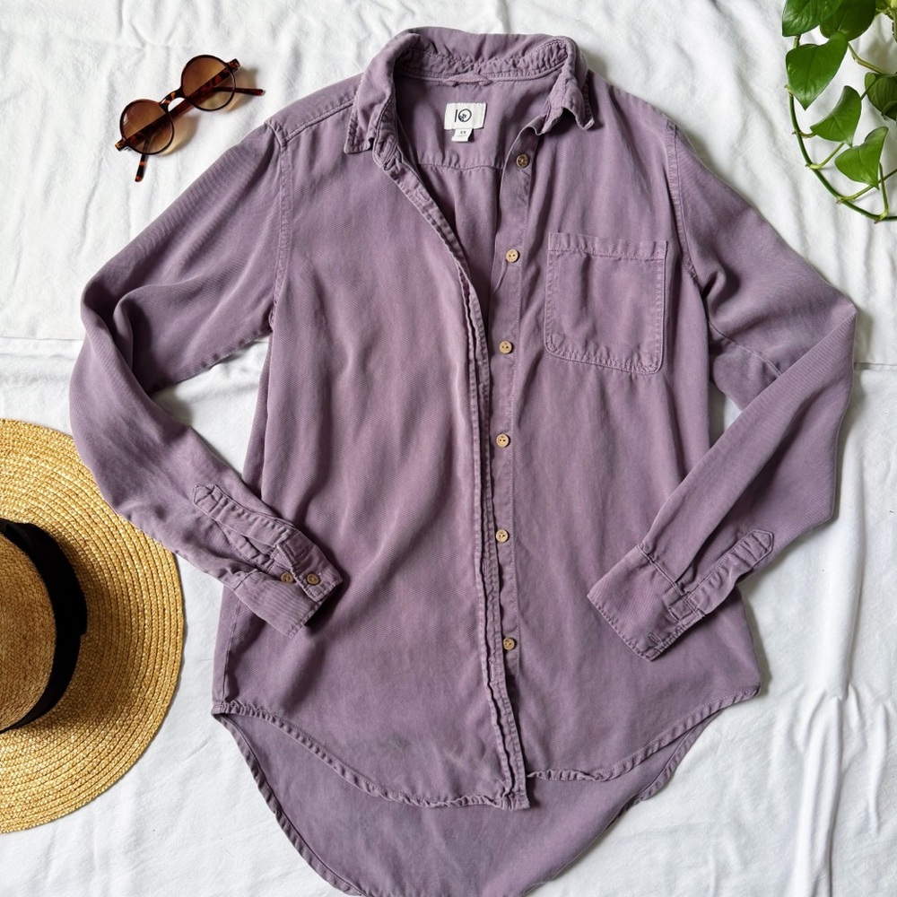 🩵 4 for $25 TEN TREE • Women's Purple Button-Up west end shirt